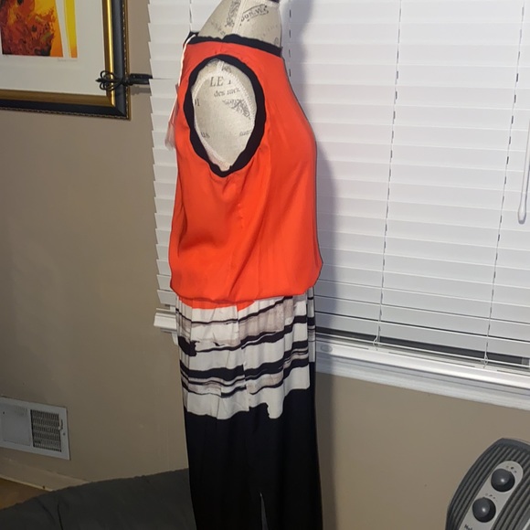 Red Gathered Waist Maxi Dress - 46 NWT - Picture 4 of 9